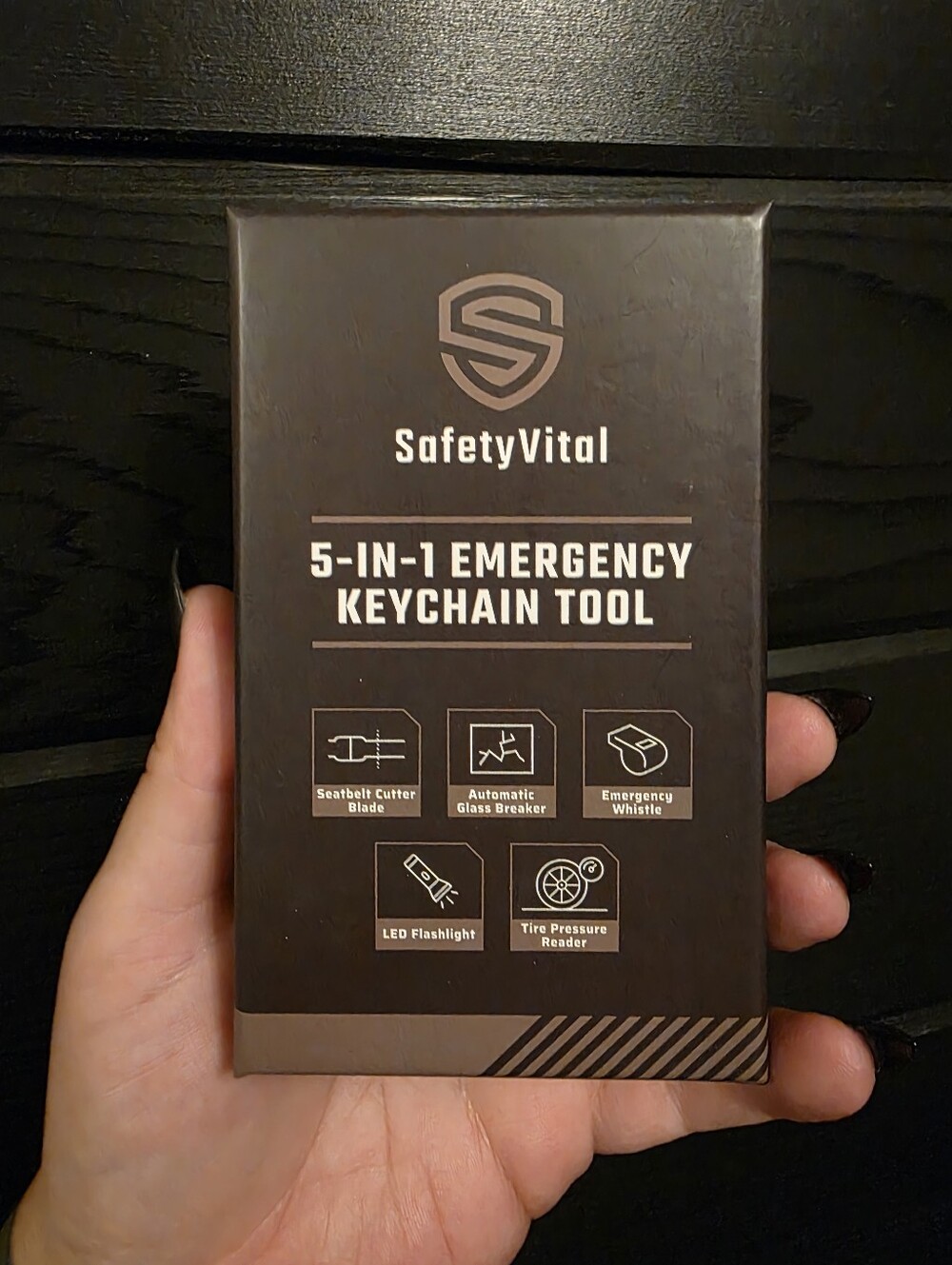 SafetyVital 5-in-1 Emergency Keychain Tool